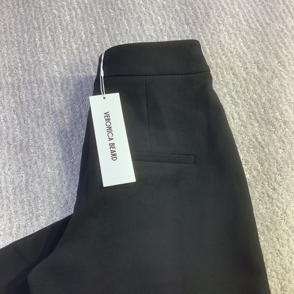 Veronica Beard Black Tonelli Wide Leg High Rise Dress Pants SIze 2 NWT